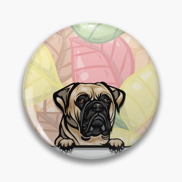Item preview, Bull Mastiff peeking dog designed and sold by TheresPawprints.
