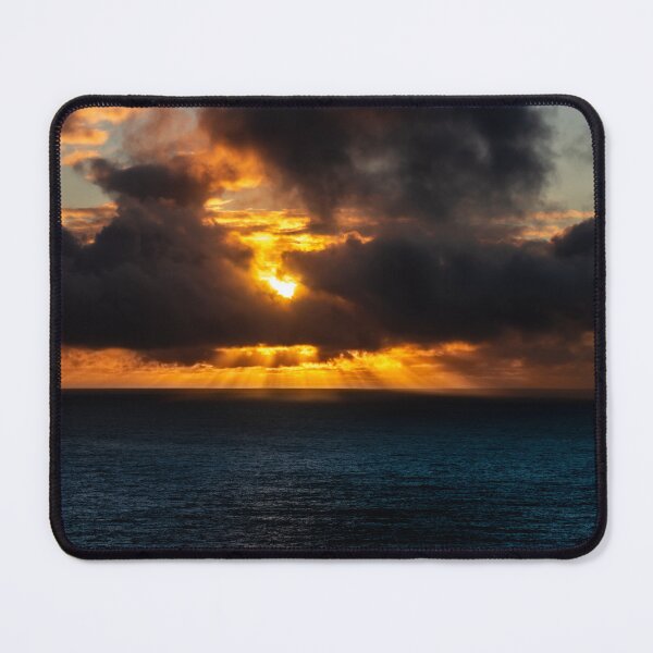 Item preview, Amazing cloudy sky with sun rays over the Atlantic Ocean at sunset designed and sold by AlbertMi.