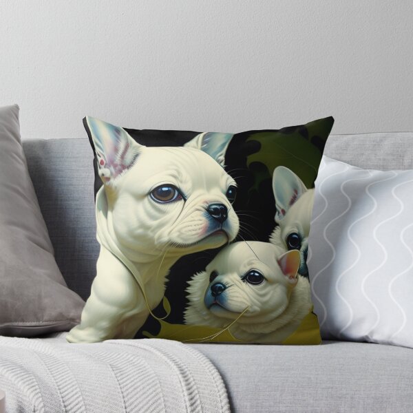 French bulldog gang Throw Pillow