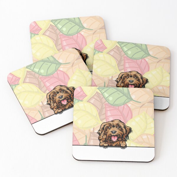 Item preview, Cockapoo peeking dog designed and sold by TheresPawprints.