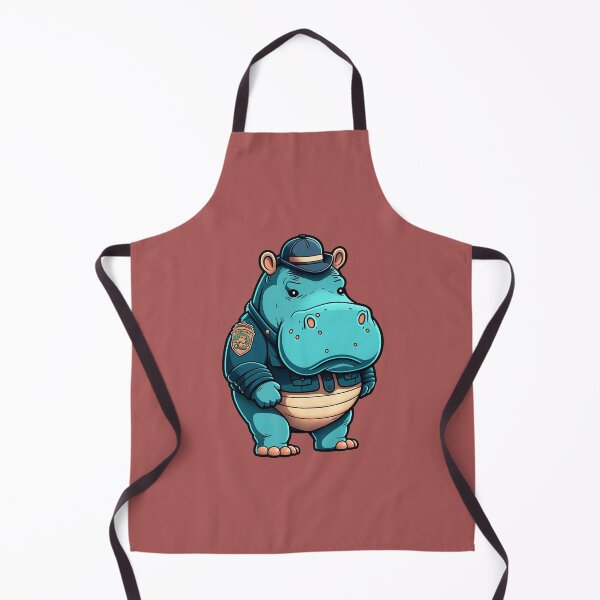 Aperçu de l'œuvre Officier de police hippopotame Hipopolice créée et vendue par sparktalyst.