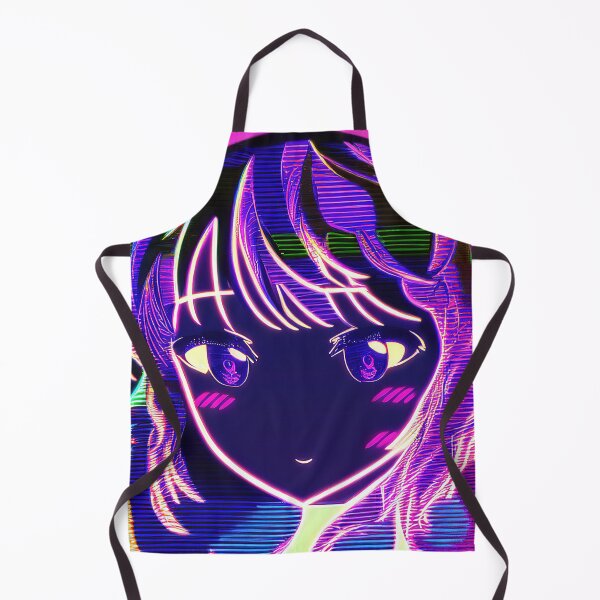 Item preview, Anime girl Moire scanlines VHS pink blue designed and sold by RK - Shop.