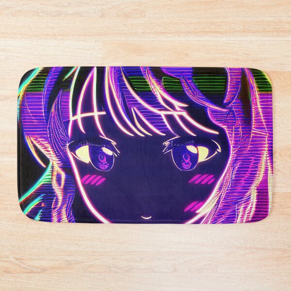 Item preview, Anime girl Moire scanlines VHS pink blue designed and sold by RK - Shop.