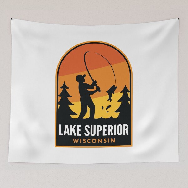 Item preview, Lake Superior Wisconsin Fishing designed and sold by HalpinDesign.