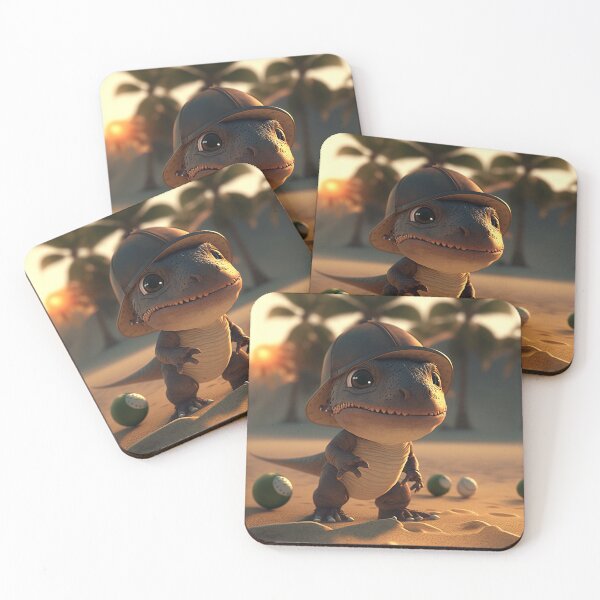 Item preview, Baby dinosaur at the beach designed and sold by Most-Mysterious.