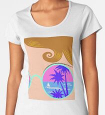 N I C E à la Vaporwave Premium Scoop T-Shirt