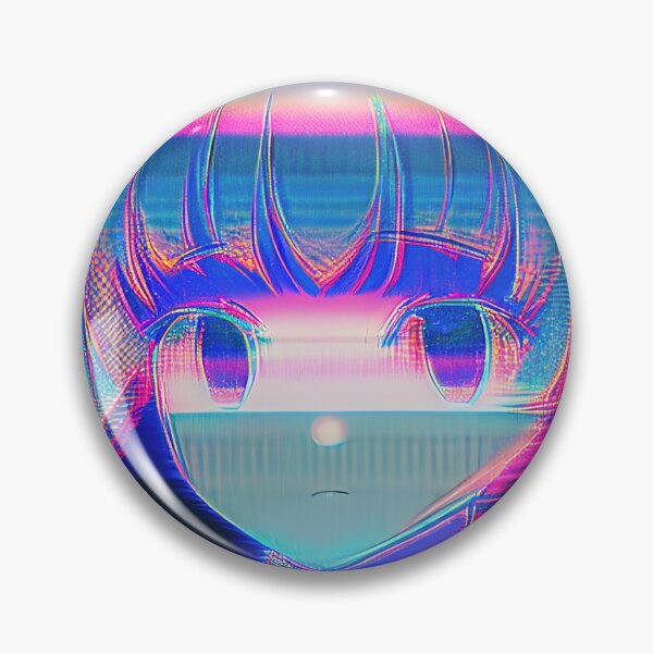 Artikelvorschau, Moiré-Effekt Glitch Anime Girl VHS-Stil entworfen und verkauft von RK - Shop.