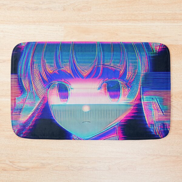Item preview, Moire effect glitch anime girl VHS style designed and sold by RK - Shop.