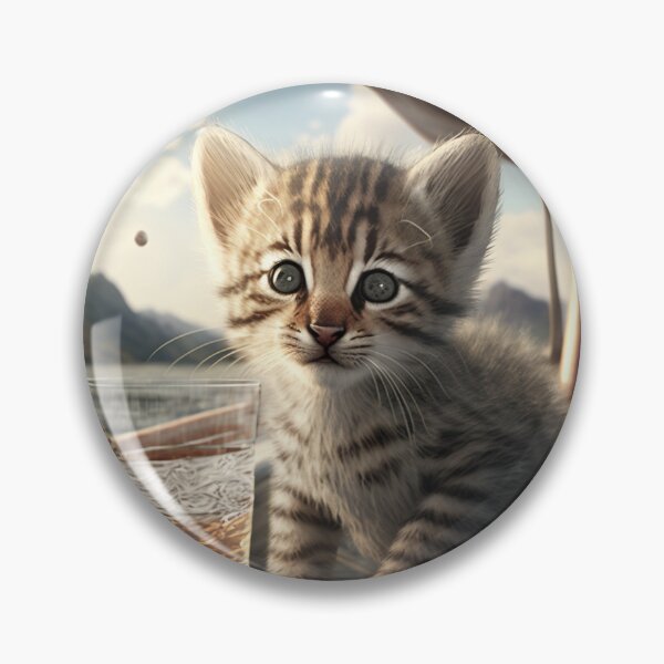 Artikelvorschau, Babykatze auf einem Boot, das Cocktail trinkt entworfen und verkauft von Most-Mysterious.