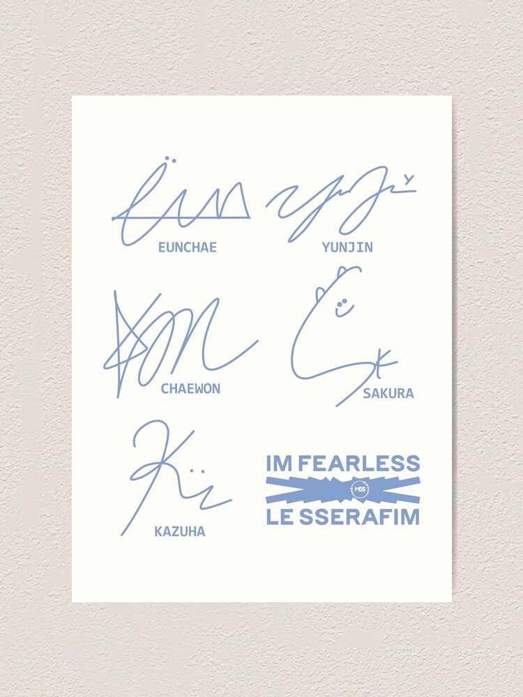 Design with the autographs of le sserafim