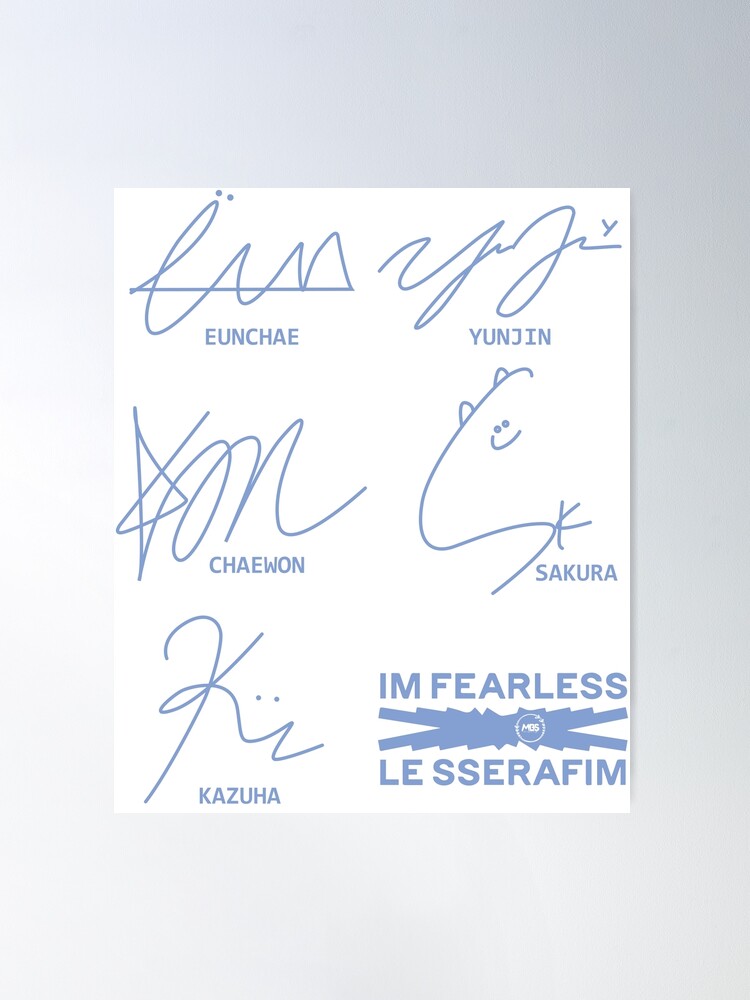 Design with the autographs of le sserafim