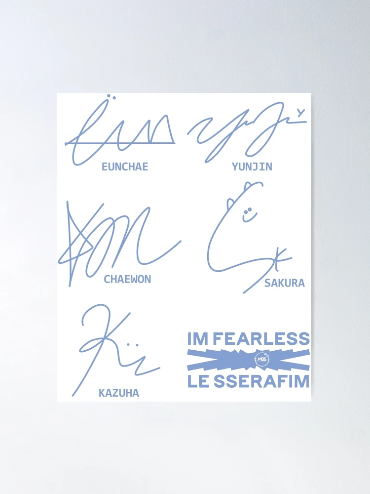 Design with the autographs of le sserafim