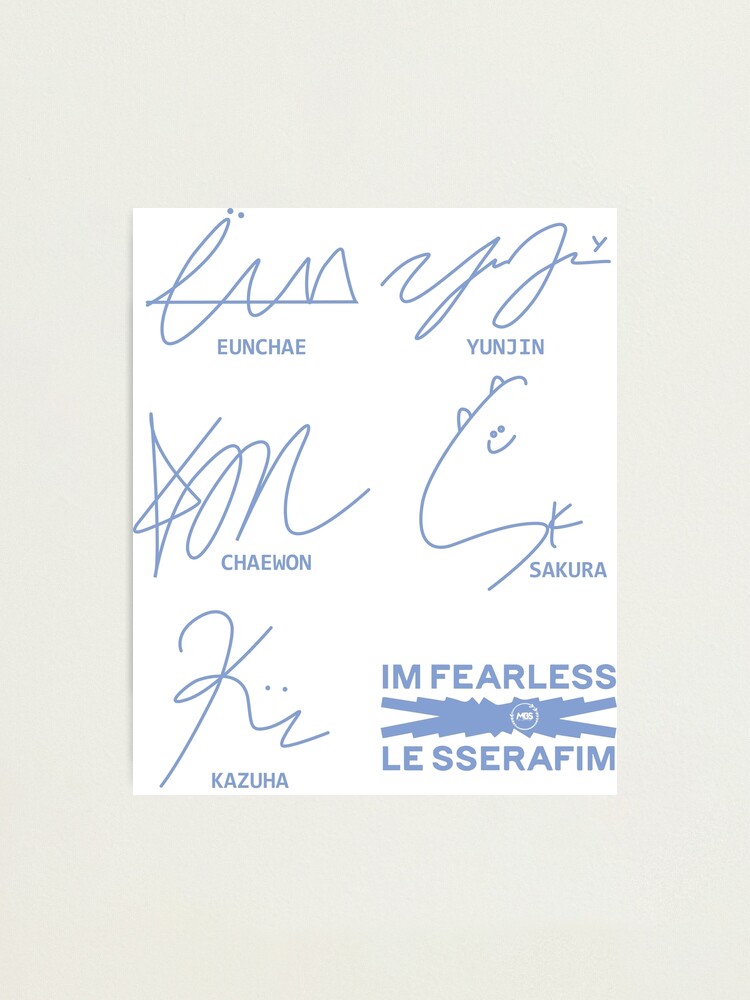 Design with the autographs of le sserafim