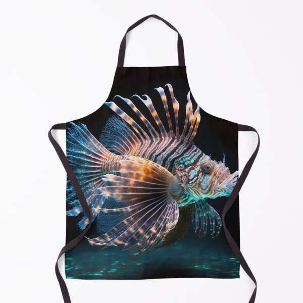 Item preview, Majestic glowing lionfish underwater designed and sold by RK - Shop.