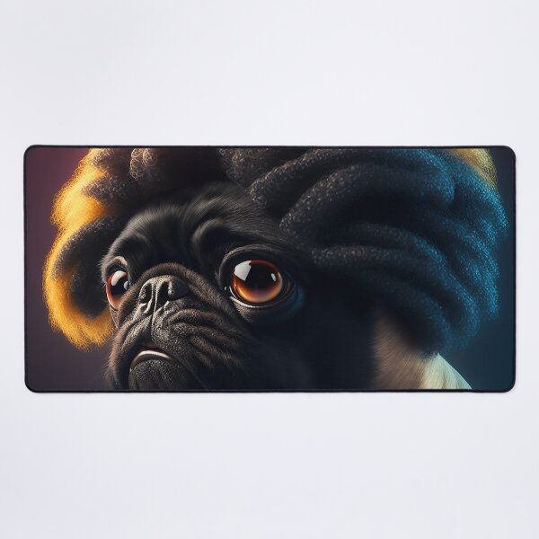 Artikelvorschau, Funny Afro Pug 3 entworfen und verkauft von Artistic Pandas.