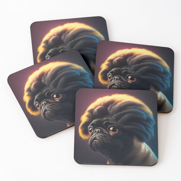 Artikelvorschau, Funny Afro Pug 3 entworfen und verkauft von Artistic Pandas.