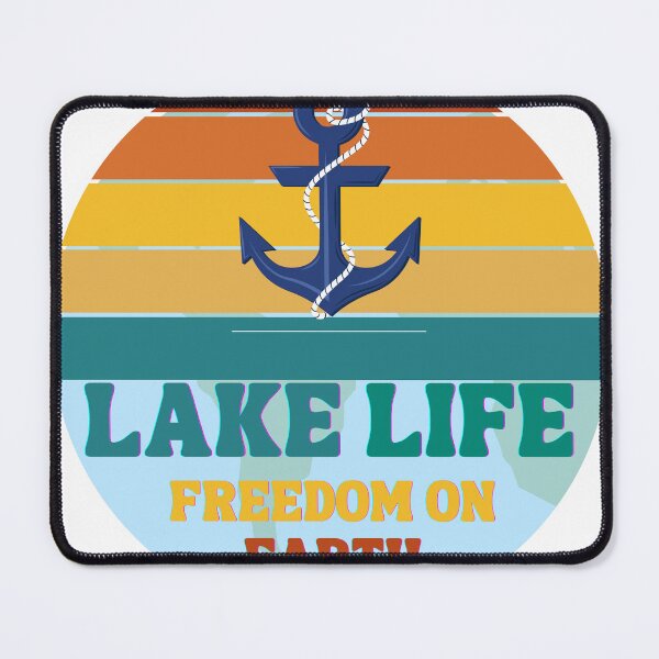 Item preview, Lake Life Freedom On Earth Retro Sun Design designed and sold by OzarkEpoxy.