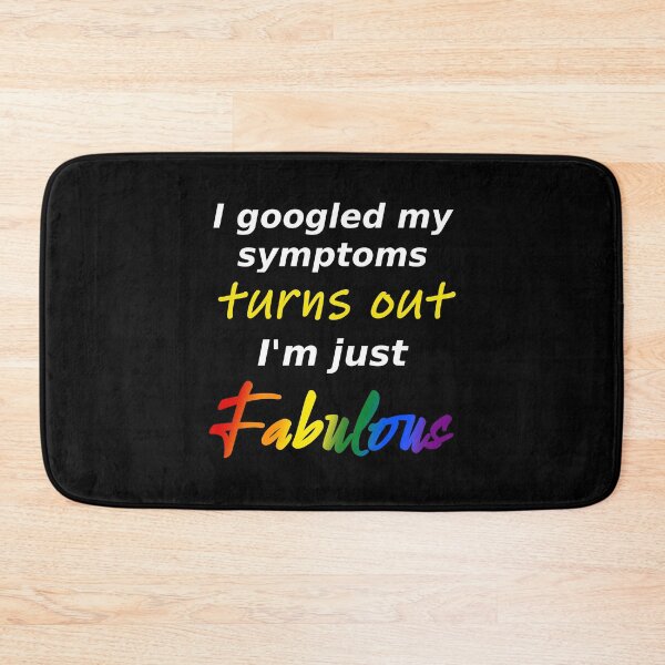 Item preview, I googled my symptoms turns out I'm fabulous (dark background) designed and sold by Jeeb-Arts.
