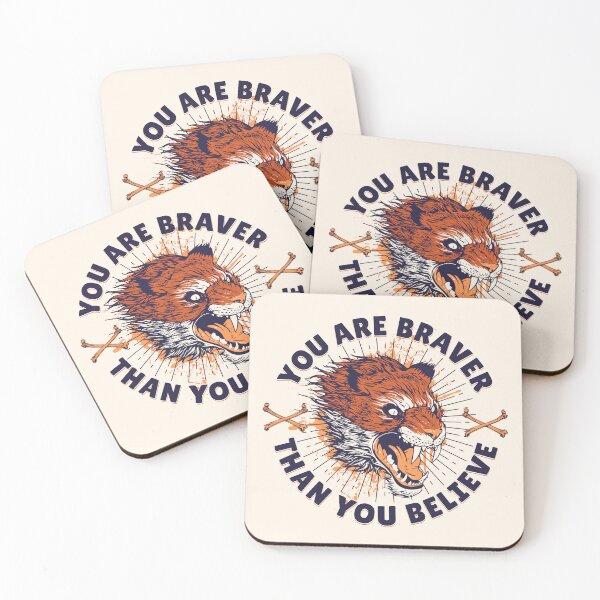 Item preview, You Are Braver Than You Believe Wild Cat designed and sold by brytfanna.