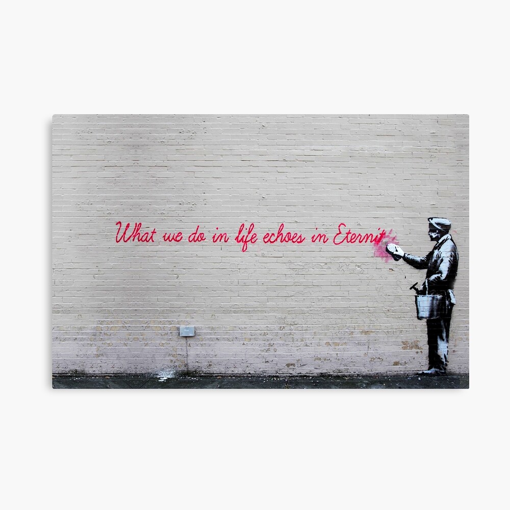 Banksy Life Quote Framed Art Print