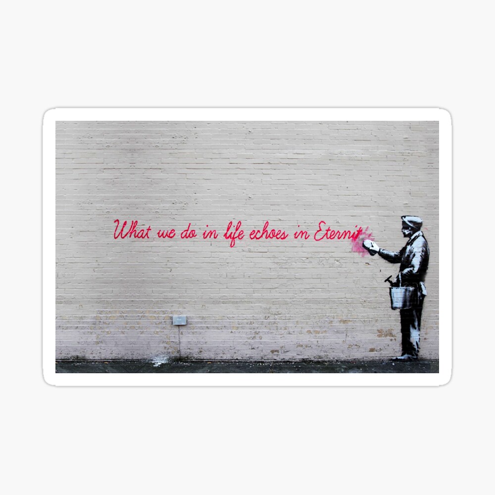 Banksy Life Quote Framed Art Print
