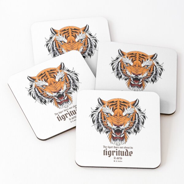 Item preview, "The tiger does not shout its tigritude, it acts." - W. H. Auden designed and sold by VarnaChitra.