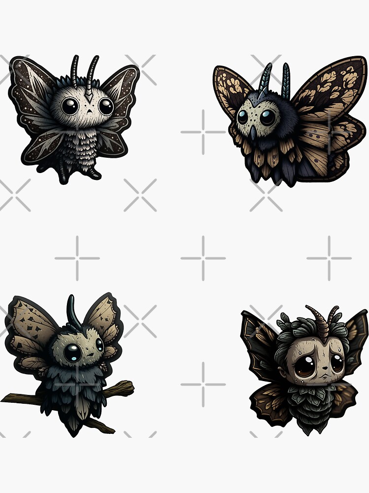 Goth Moth Emo Moth Cute Moth Kawaii Moth Moth Sticker Pack