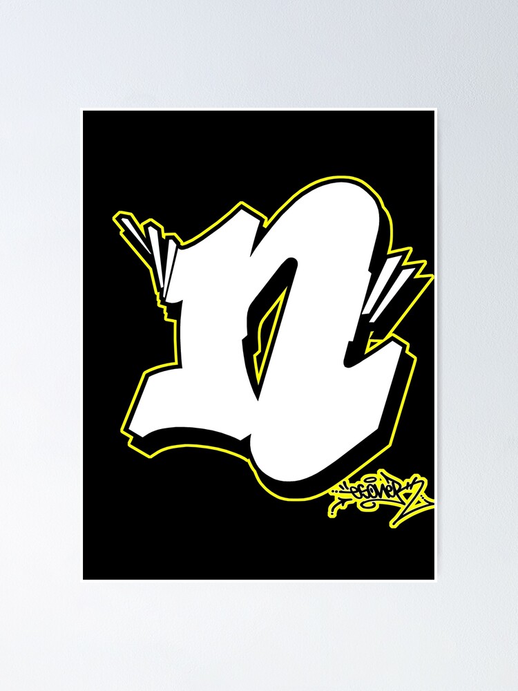 Letter N - Graffiti Street Art Style  Poster for Sale by