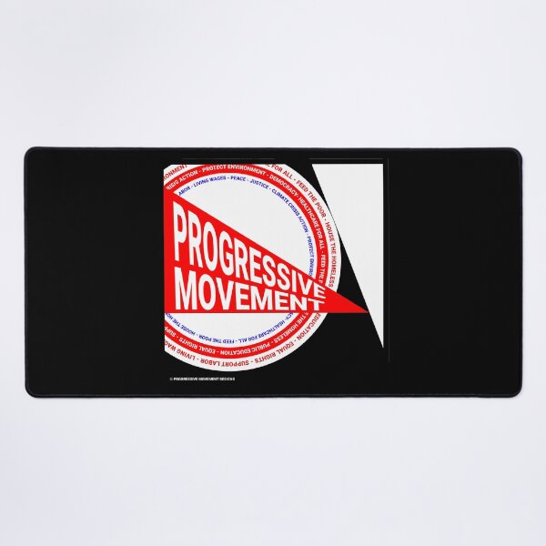 Item preview, PMD00255 Progressive Movement Designs Abstract Movement on black with progressive goals designed and sold by ProgressiveLeft.