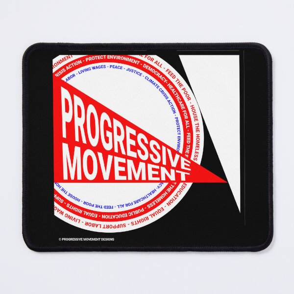 Item preview, PMD00255 Progressive Movement Designs Abstract Movement on black with progressive goals designed and sold by ProgressiveLeft.