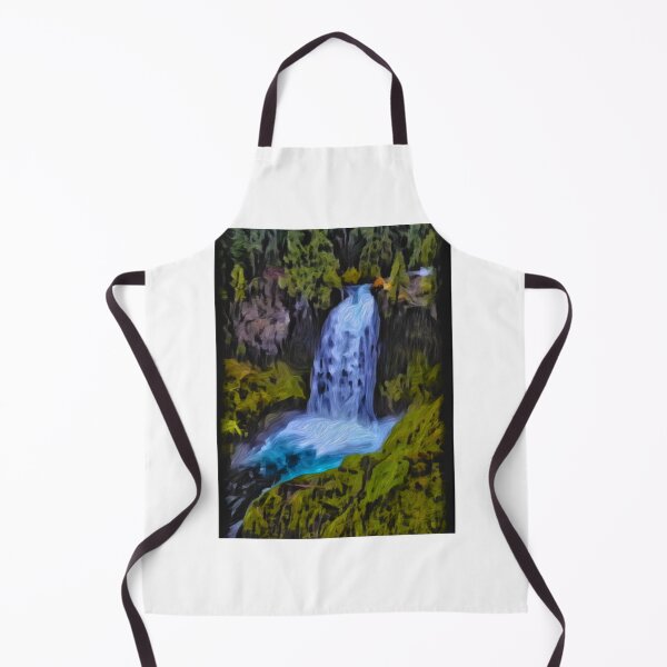 Item preview, Painted waterfall in the forest designed and sold by OneUpArtDesigns.
