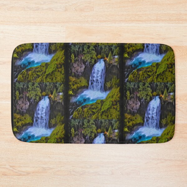 Item preview, Painted waterfall in the forest designed and sold by OneUpArtDesigns.