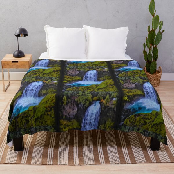 Item preview, Painted waterfall in the forest designed and sold by OneUpArtDesigns.