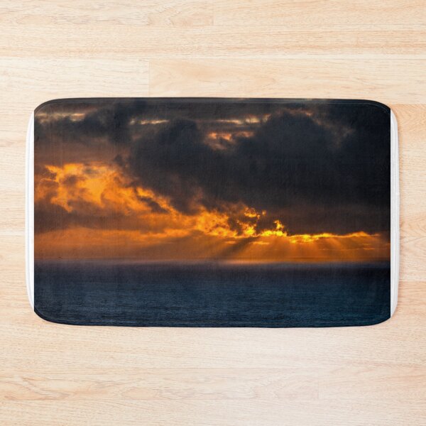 Item preview, Amazing cloudy sky with sun rays over the Atlantic Ocean at sunset designed and sold by AlbertMi.