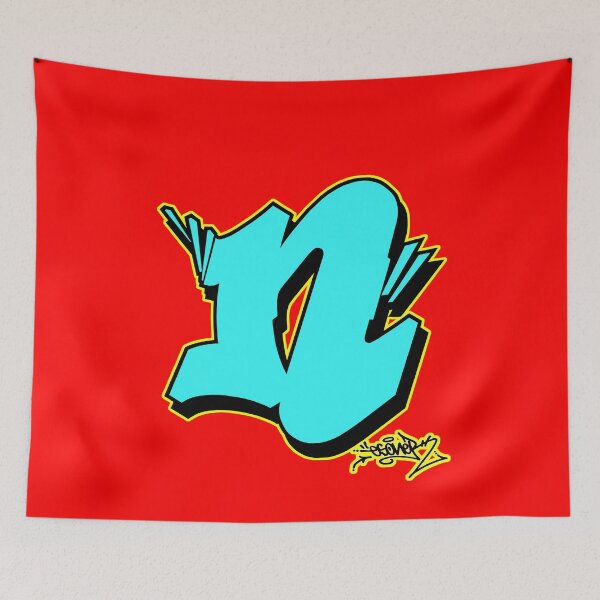 Item preview, BLUE LETTER N BY ESONE URBAN GRAFFITI STREET STYLE  designed and sold by GraffitiBomberZ.