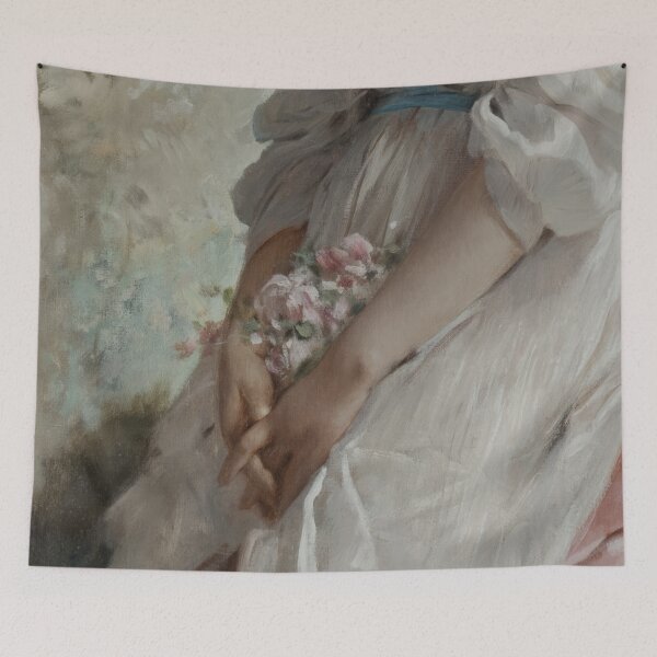 Item preview, A Beauty with a Bouquet (detail) Charles Chaplin designed and sold by Onodera.