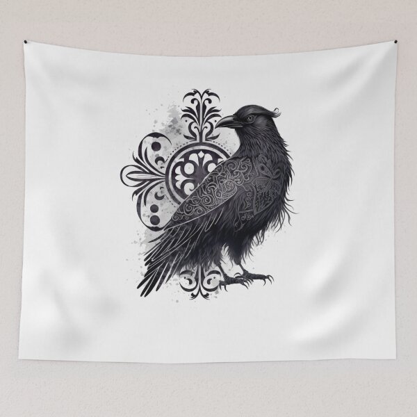 Item preview, Viking Raven Kattegat Norse Crow T-Shirt & accessories for Viking warriors Lover designed and sold by Arty Fun Shop.