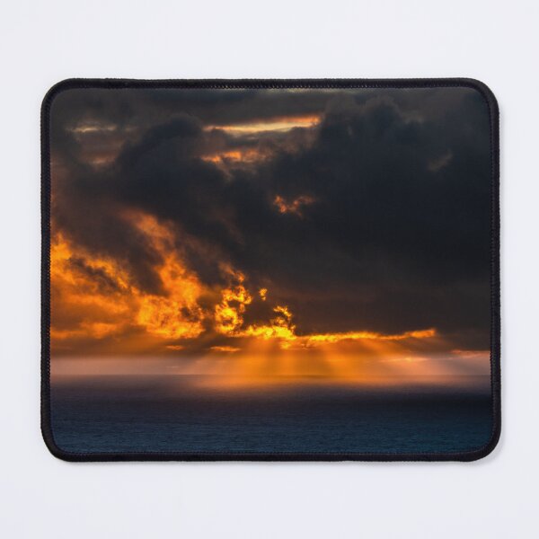 Item preview, Amazing cloudy sky with sun rays over the Atlantic Ocean at sunset designed and sold by AlbertMi.