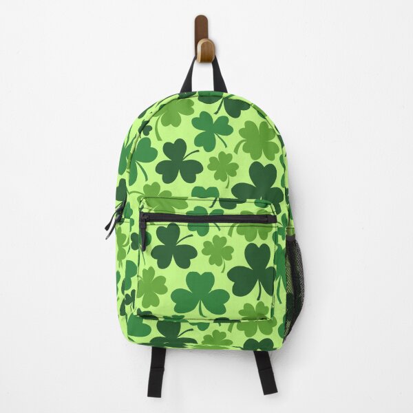 Item preview, St. Patrick's Day Bright Green Clover Print Pattern designed and sold by PinHookPrincess.