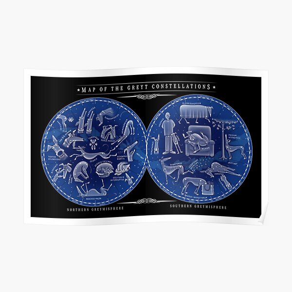Map of the Greyt Constellations Poster