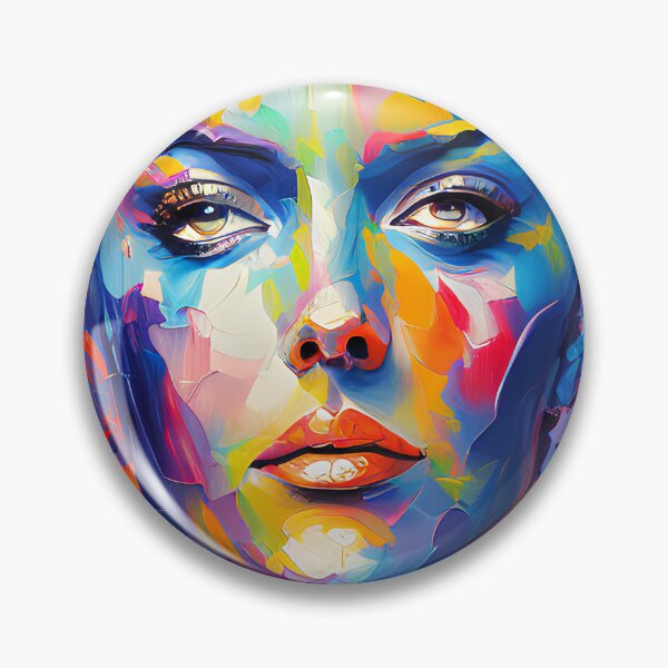 Item preview, Fantasy Colorful Painting of a Face Girl designed and sold by Melcu.