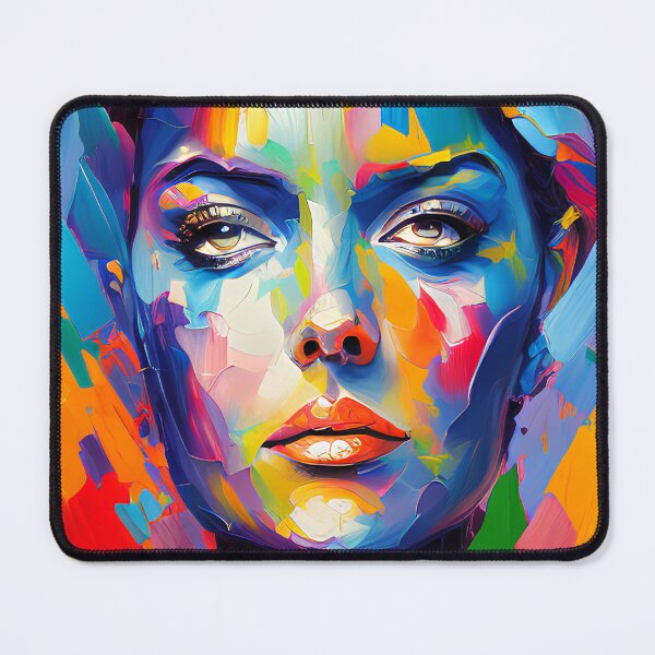 Item preview, Fantasy Colorful Painting of a Face Girl designed and sold by Melcu.