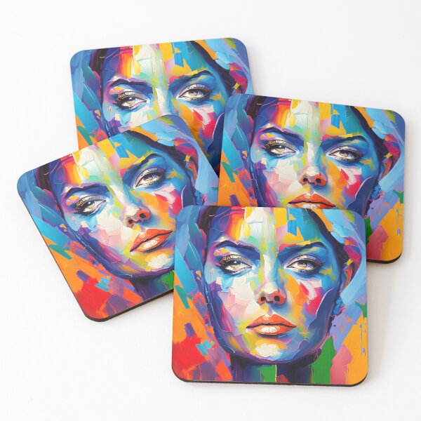 Item preview, Fantasy Colorful Painting of a Face Girl designed and sold by Melcu.