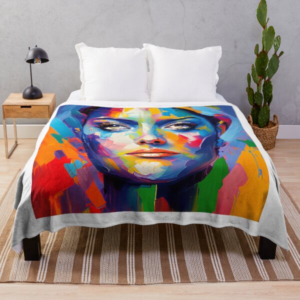 Item preview, Fantasy Colorful Painting of a Face Girl designed and sold by Melcu.