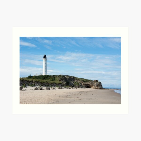 Lighthouse on Beach Art Print