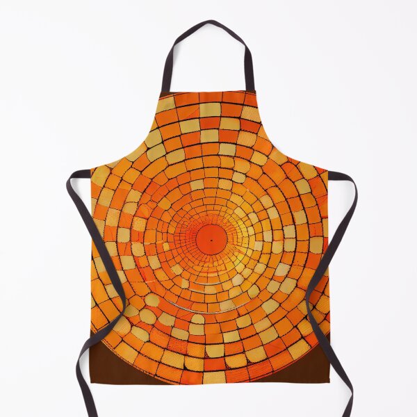 Item preview, Mosiac Circular Rough Orange Line Pattern Digital Painting designed and sold by CodeAndColors.
