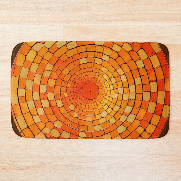 Artikelvorschau, Mosiac Circular Rough Orange Line Pattern Digital Painting entworfen und verkauft von CodeAndColors.
