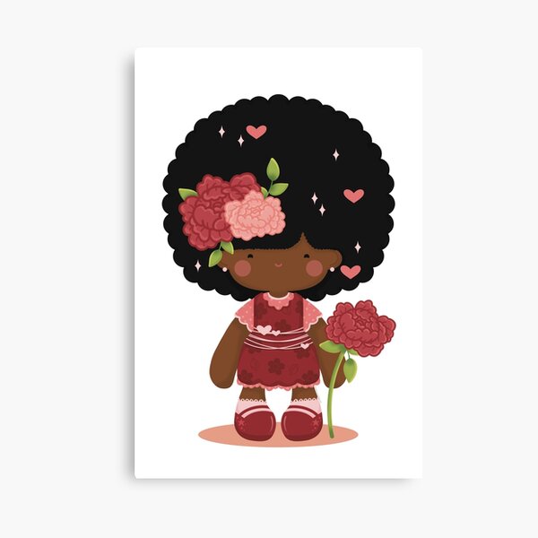 FANCY FLORAL PINK RED VALENTINE LOVE GIRL Canvas Print