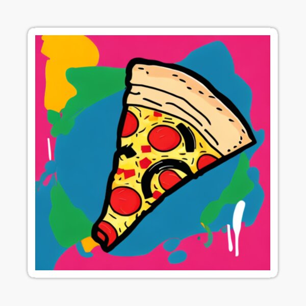 Cute Pizza Slice Simple But Delicious Hand Drawn Pizza Slice Sticker For Sale By 1844