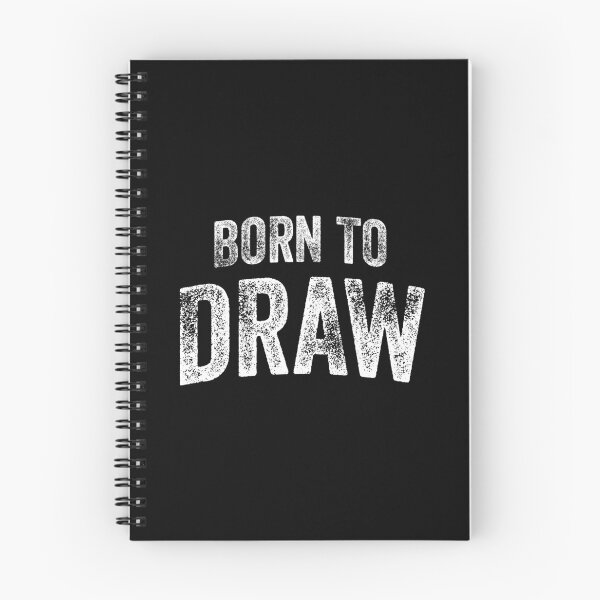 Item preview, Born To Draw (Big White Text) designed and sold by STUDIO-72.